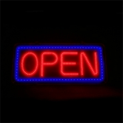 Red and Blue LED Open Sign