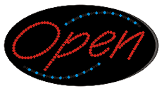 Oval LED Open Sign